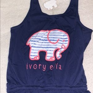 NAVY IVORY ELLA ROMPER NWT